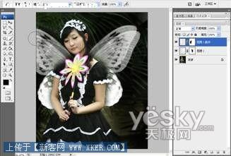 PhotoShop营造梦幻效果_神秘园中的精灵_天极frist设计在线整理转载