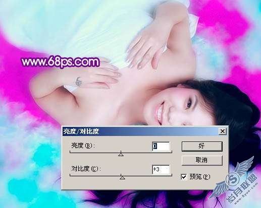 Photoshop照片处理:调色出粉嫩青紫色人物艺术照【图】_