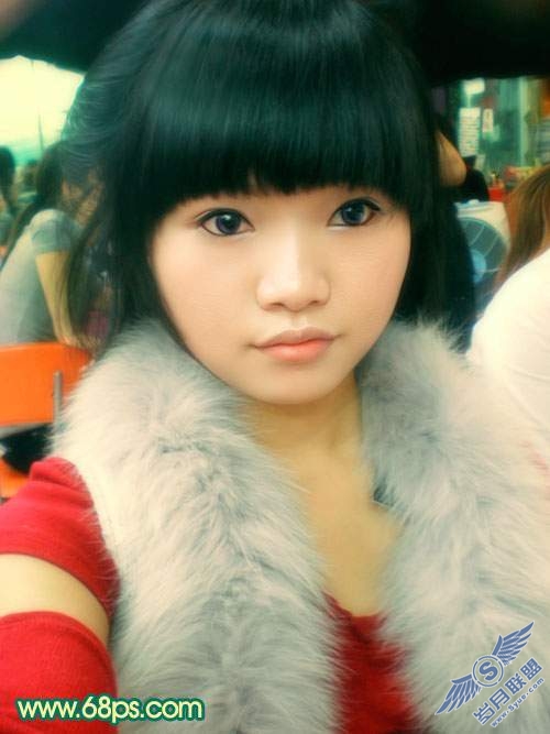 Photoshop调色:人物质感橙红色肤色