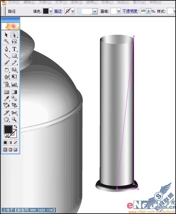 用Illustrator打造矢量铝制的水壶