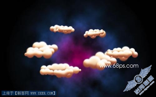 Photoshop制作漂亮彩虹星空