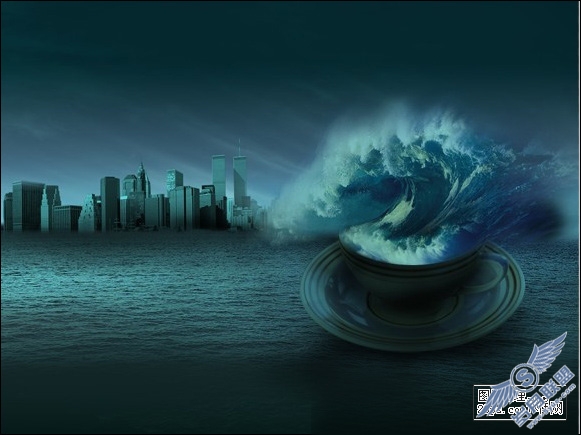 Photoshop照片合成:制作惊涛骇浪海报