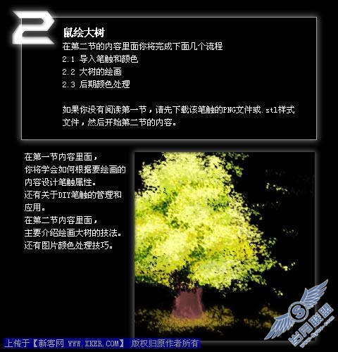 FireWorks教程:DIY树叶笔触画一棵树