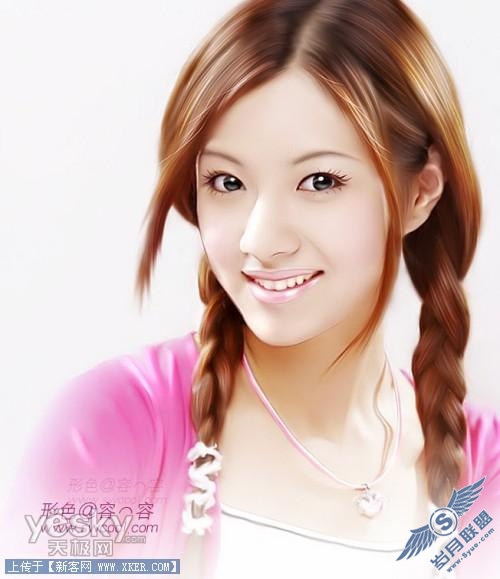Photoshop美容教程:让漂亮MM完美无缺