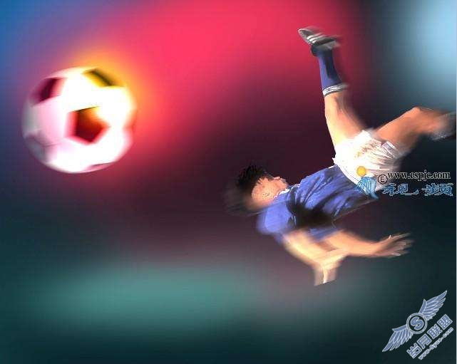 Photoshop设计制作动感足球海报【图】_
