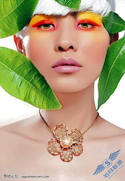 photoshop教程: 给MM照片上通透靓丽的彩妆