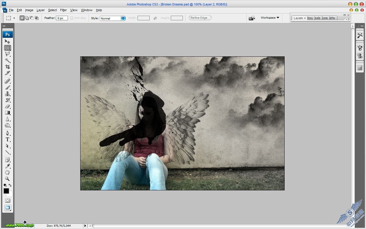 Photoshop照片合成:Broken Dreams破碎梦