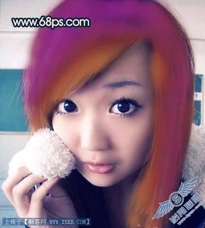 Photoshop调出可爱MM签名照的个性色彩