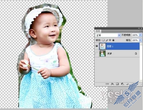 Photoshop儿童照片处理:合成儿童卡通照片