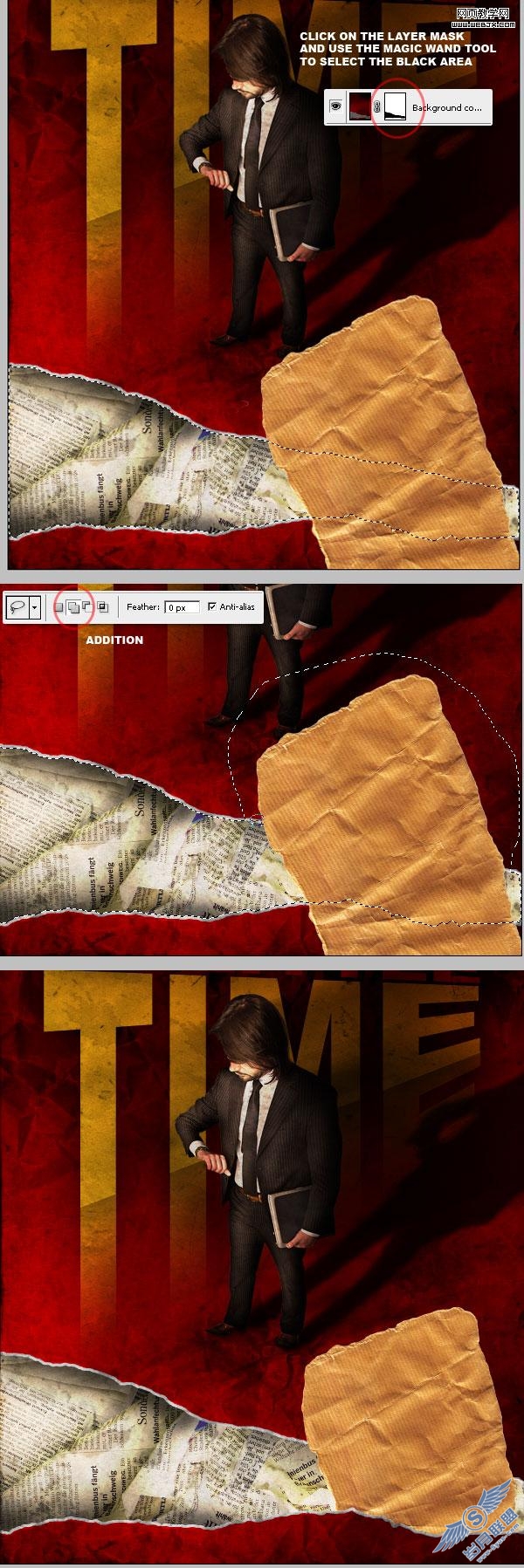 Photoshop合成教程:建构主义职场海报