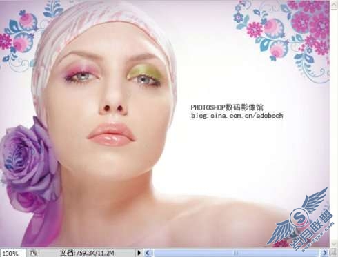 Photoshop制作漂亮人物签名效果图【图】_