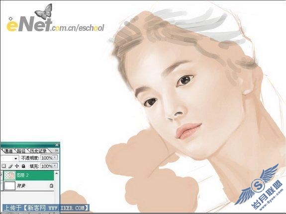 Photoshop结合数位板绘制美女头像
