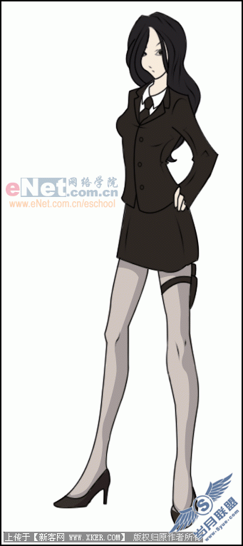Photoshop打造超酷卡通美女特工