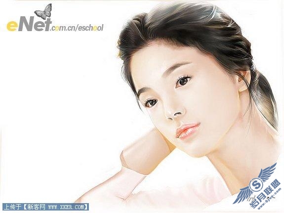 Photoshop结合数位板绘制美女头像
