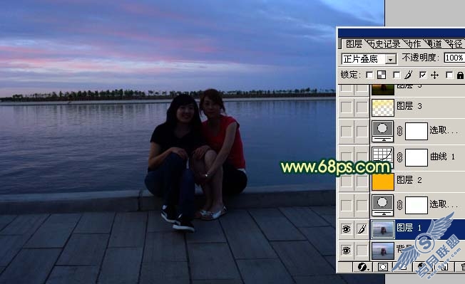 Photoshop调出偏暗外景照片流行的暖色调