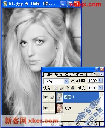 用Photoshop通道图层转换黑白照