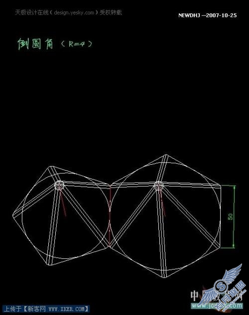 AutoCAD五分钟内画一个足球_天极设计在线转载