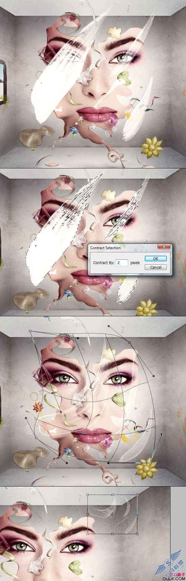 Photoshop插画教程:制作抽象的脸(三)【图】_