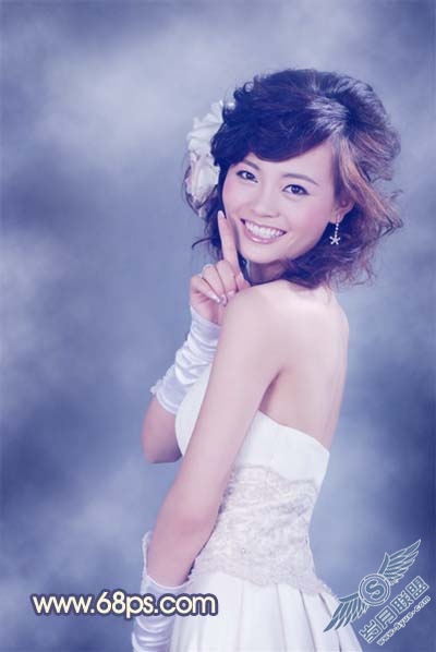 Photoshop快速调出人物照片怀旧的蓝黄色