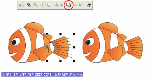 Coreldraw绘制海底总动员小鱼Nemo