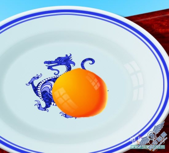 Photoshop教程:绘制盘子里新鲜的蛋清蛋黄