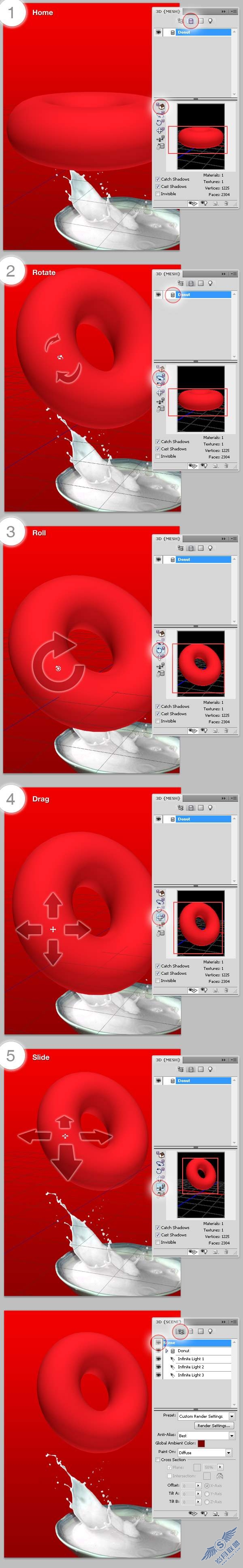photoshop cs4绘制甜麦圈包装袋