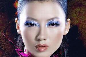 Photoshop人像照片中眼影和唇彩的修饰技法