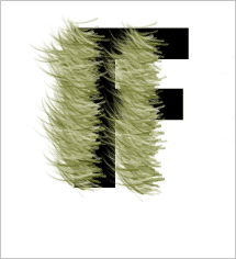 Photoshop笔刷巧做青草字特效