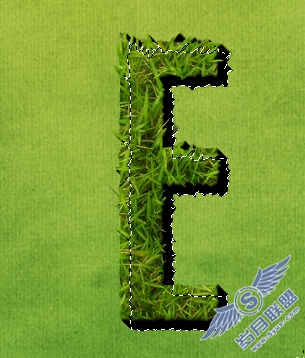Photoshop模拟制作绿色草坪文字