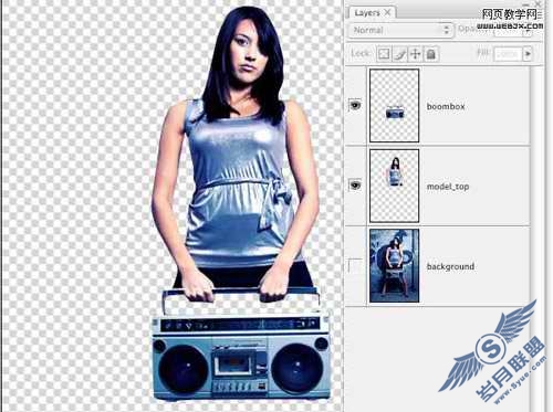 Photoshop制作炫酷的半调效果美女照片