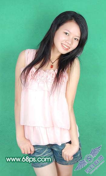 Photoshop照片处理:制作粉红色人物图片效果【图】_