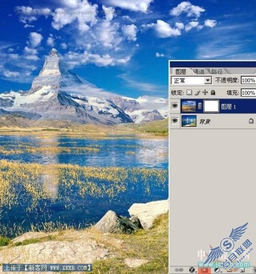 用Photoshop混合选项轻松合成风景照片