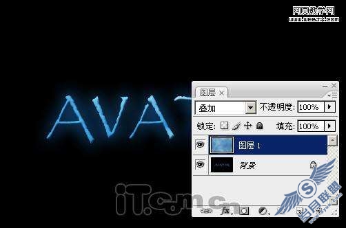 photoshop文字特效:制作阿凡达电影海报效果文字【图】_
