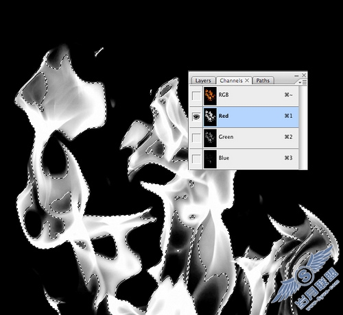 PhotoShop制作漂亮的暗色背景华美火焰燃烧文字