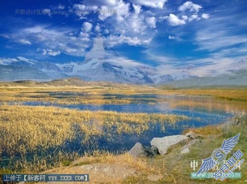 用Photoshop混合选项轻松合成风景照片