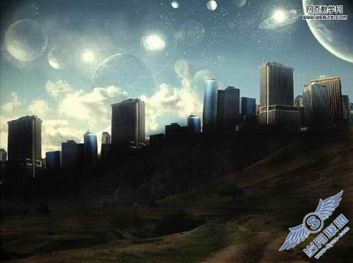 Photoshop合成壮丽的概念艺术城市
