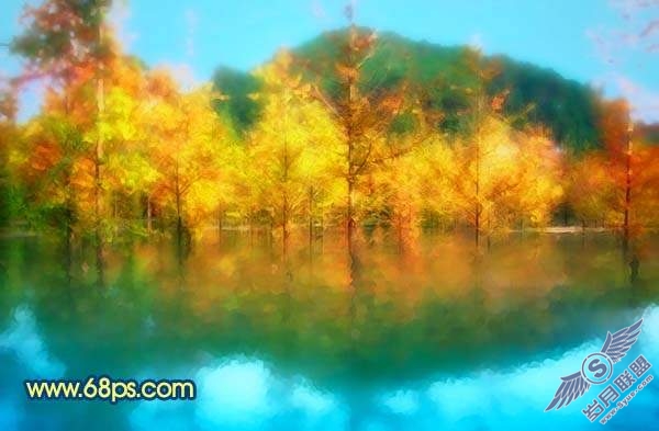 Photoshop用滤镜把外景照片转成水彩画效果