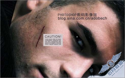 Photoshop合成教程:制作人脸标签【图】_