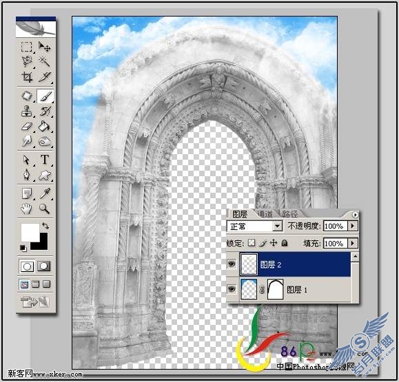 PhotoShop合成天河中奔跑的白马
