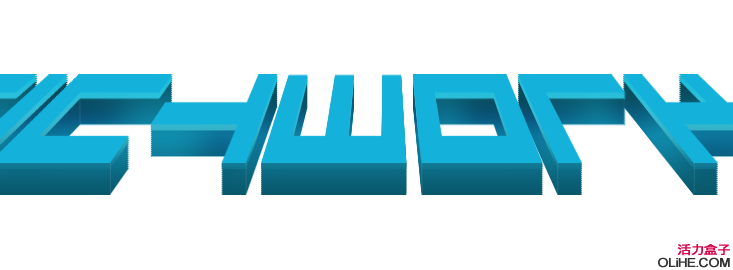 Photoshop文字特效:制作蓝色3D文字【图】_