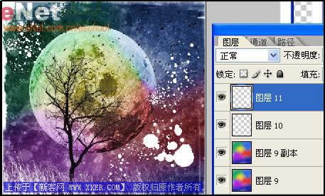 Photoshop制作迷人的黑夜传说