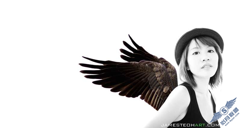 Photoshop合成梦幻的天使教程_