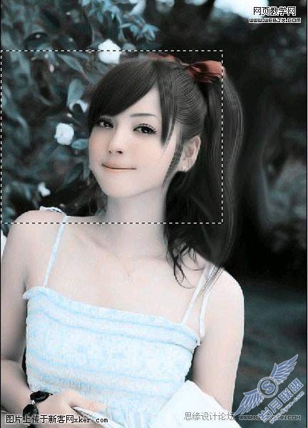 Photoshop照片仿手绘教程:另类色调美女照片