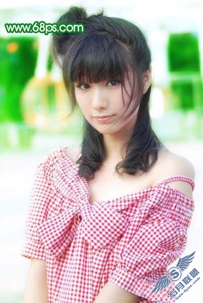 Photoshop调出粉嫩色的美女照片
