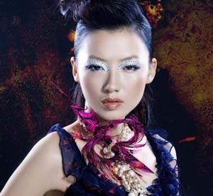 Photoshop人像照片中眼影和唇彩的修饰技法