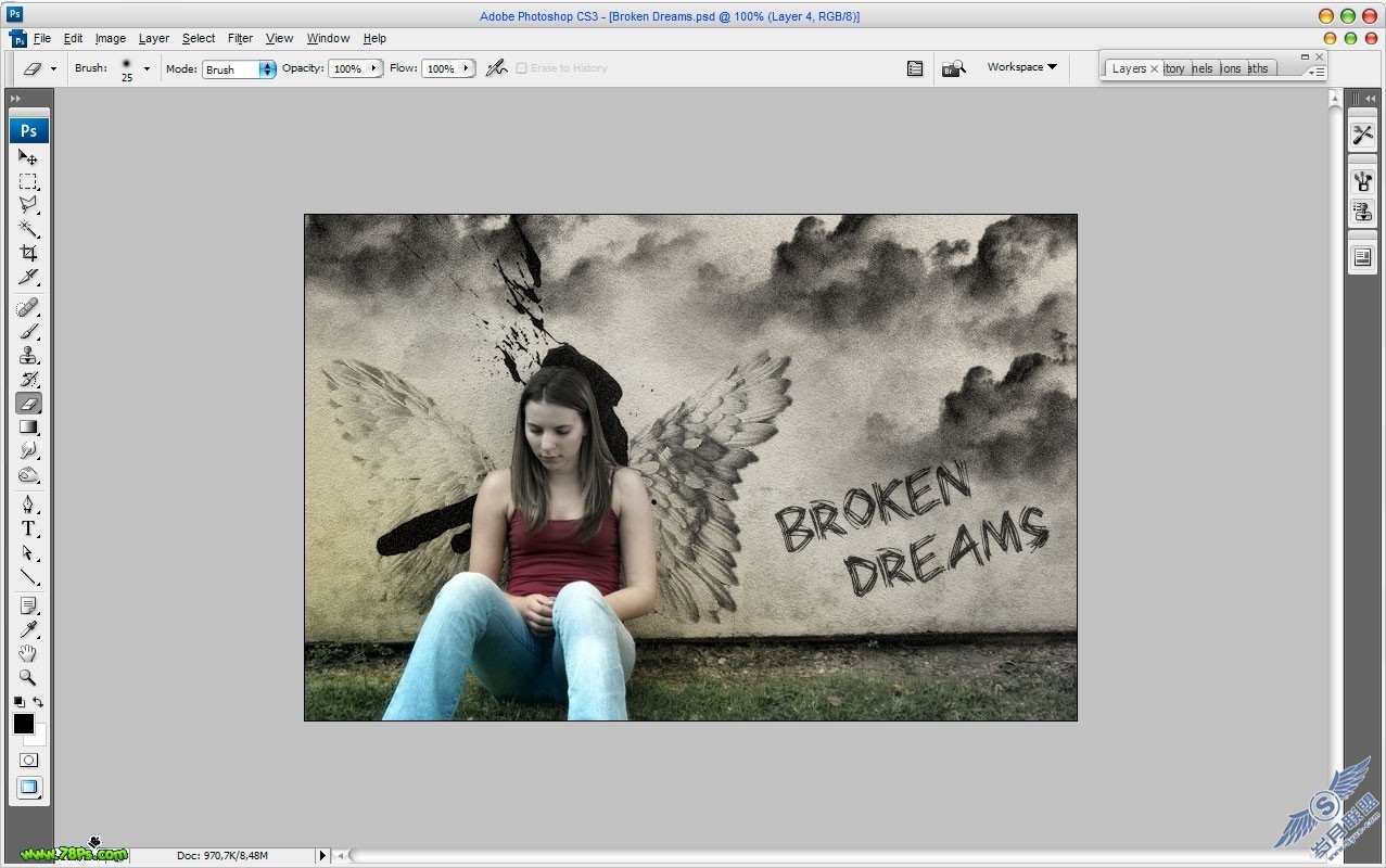 Photoshop照片合成:Broken Dreams破碎梦
