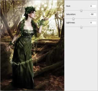 Photoshop照片合成:制作奇幻森林场景
