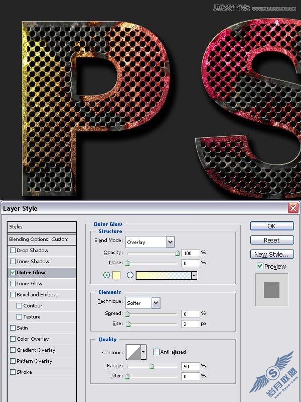 photoshop制作金属质感锈蚀文字