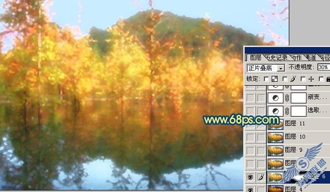 Photoshop用滤镜把外景照片转成水彩画效果