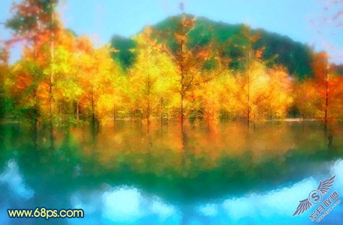 Photoshop用滤镜把外景照片转成水彩画效果